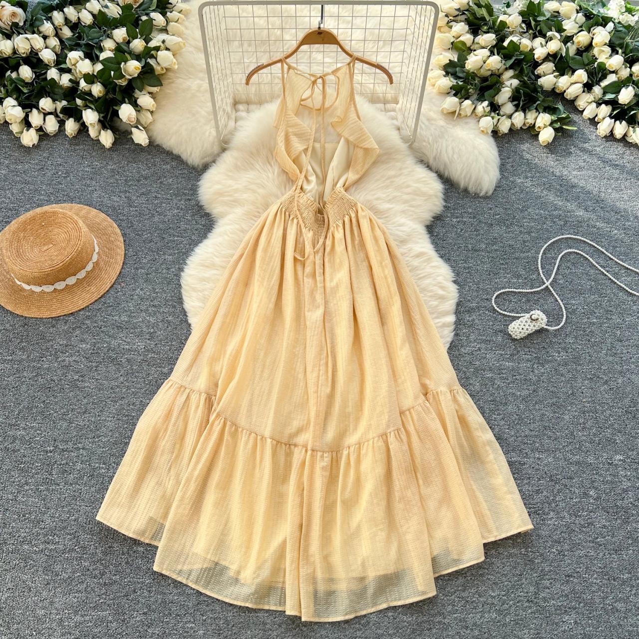 yellow maxi flowy dress Gloria Yellow Maxi Dress - 10 main image 0