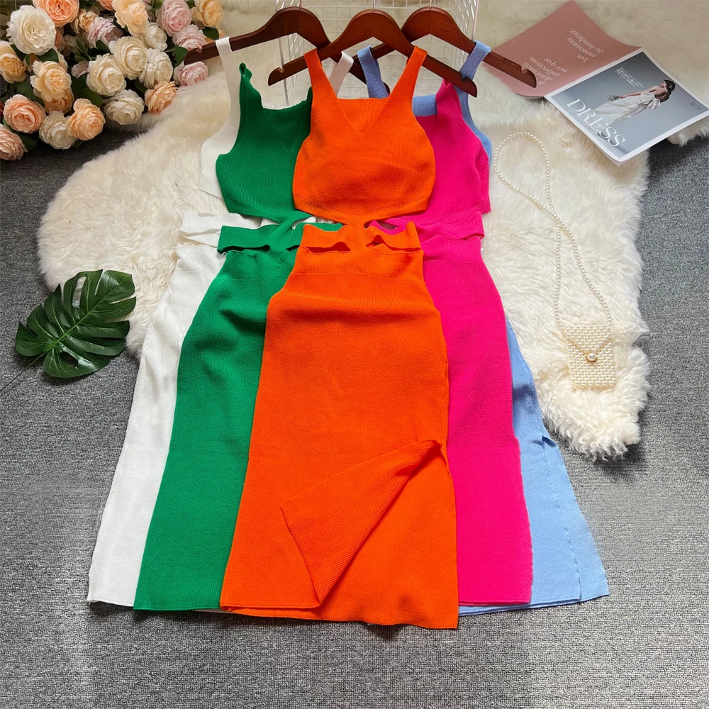 Vibrant Sleeveless Bodycon Dress Multicolor Fashion Collection