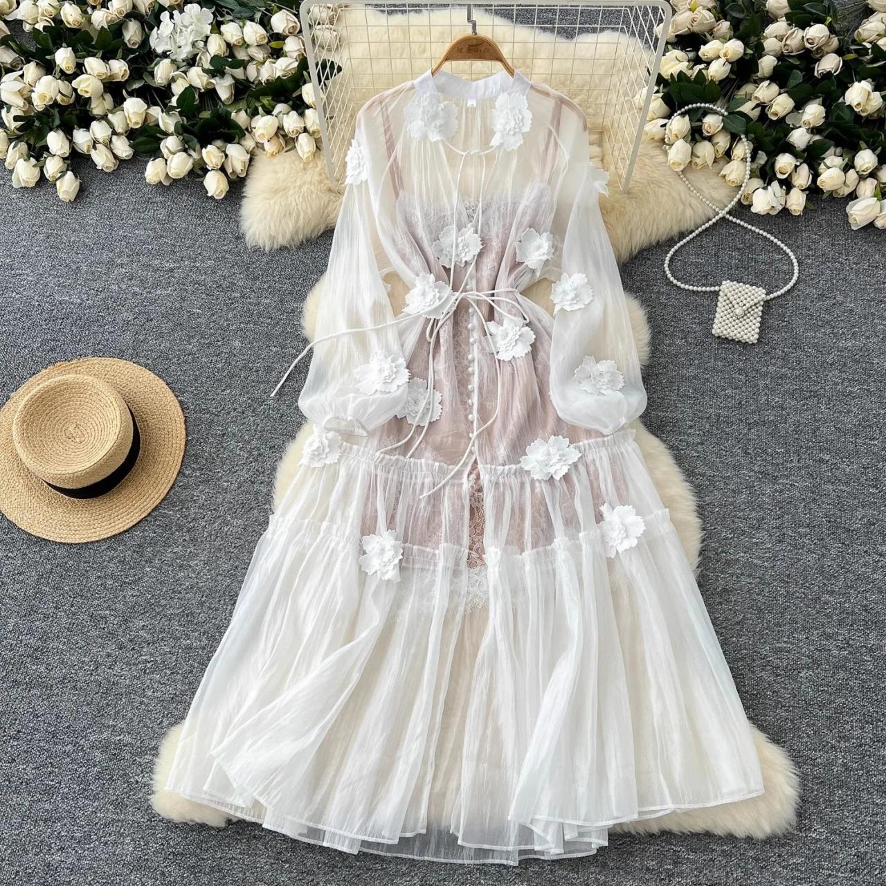 slim fit dress slacks Floral Lace Overlay Maxi Dress
