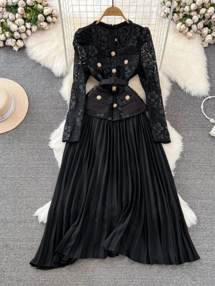 flowy dress with blazer Georgia rhinestone blazer maxi dress