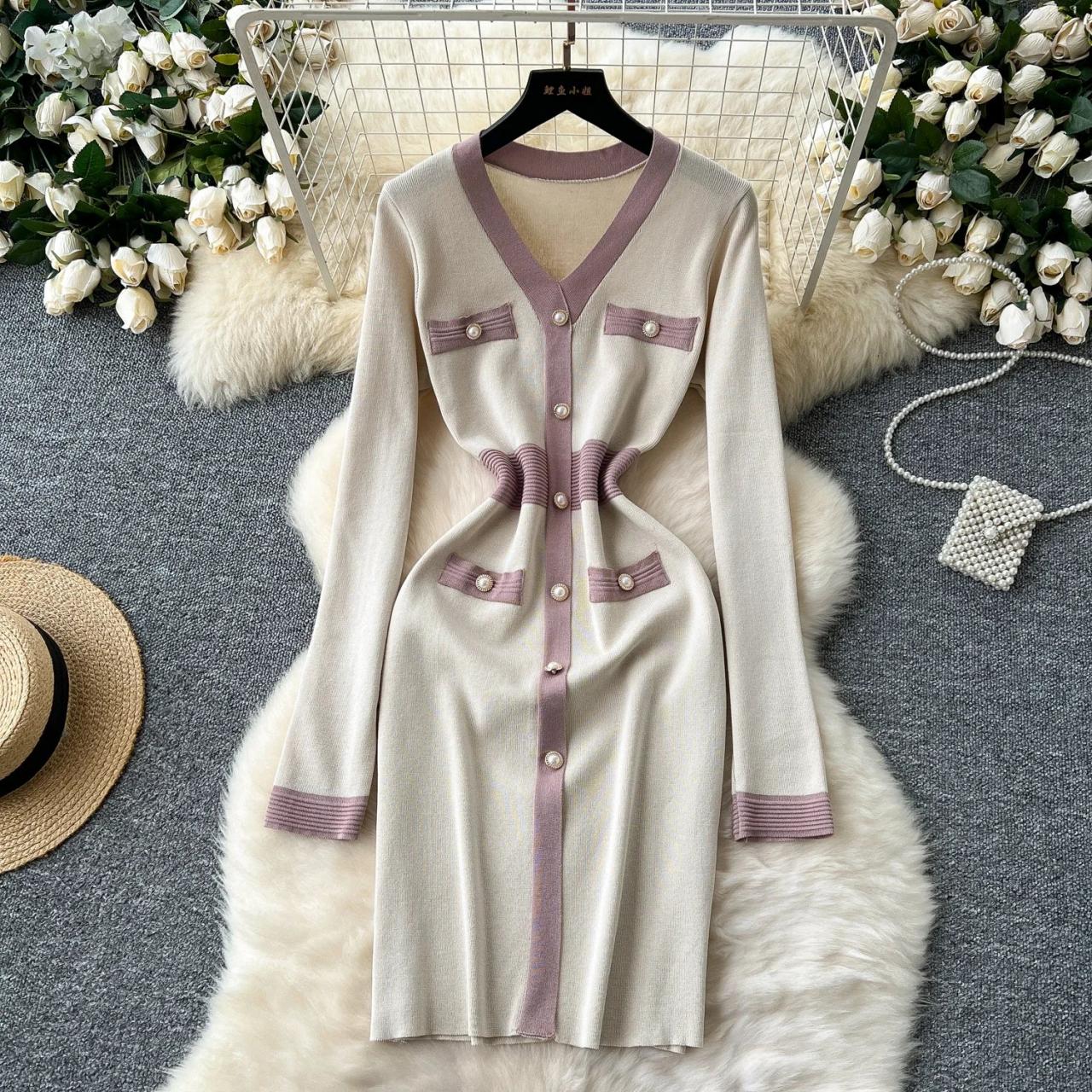 elegant cardigan for dress Skyla Navy Sleeveless Drop Waist Mini Dress main image 0