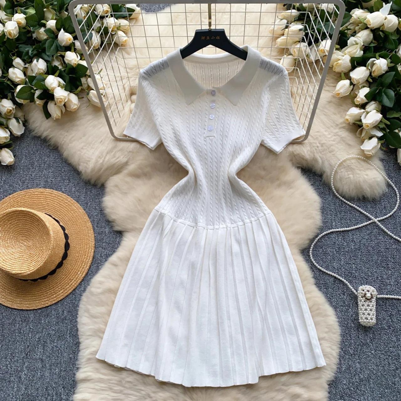 neutral knitted dress Vuolo Knit Dress main image 1
