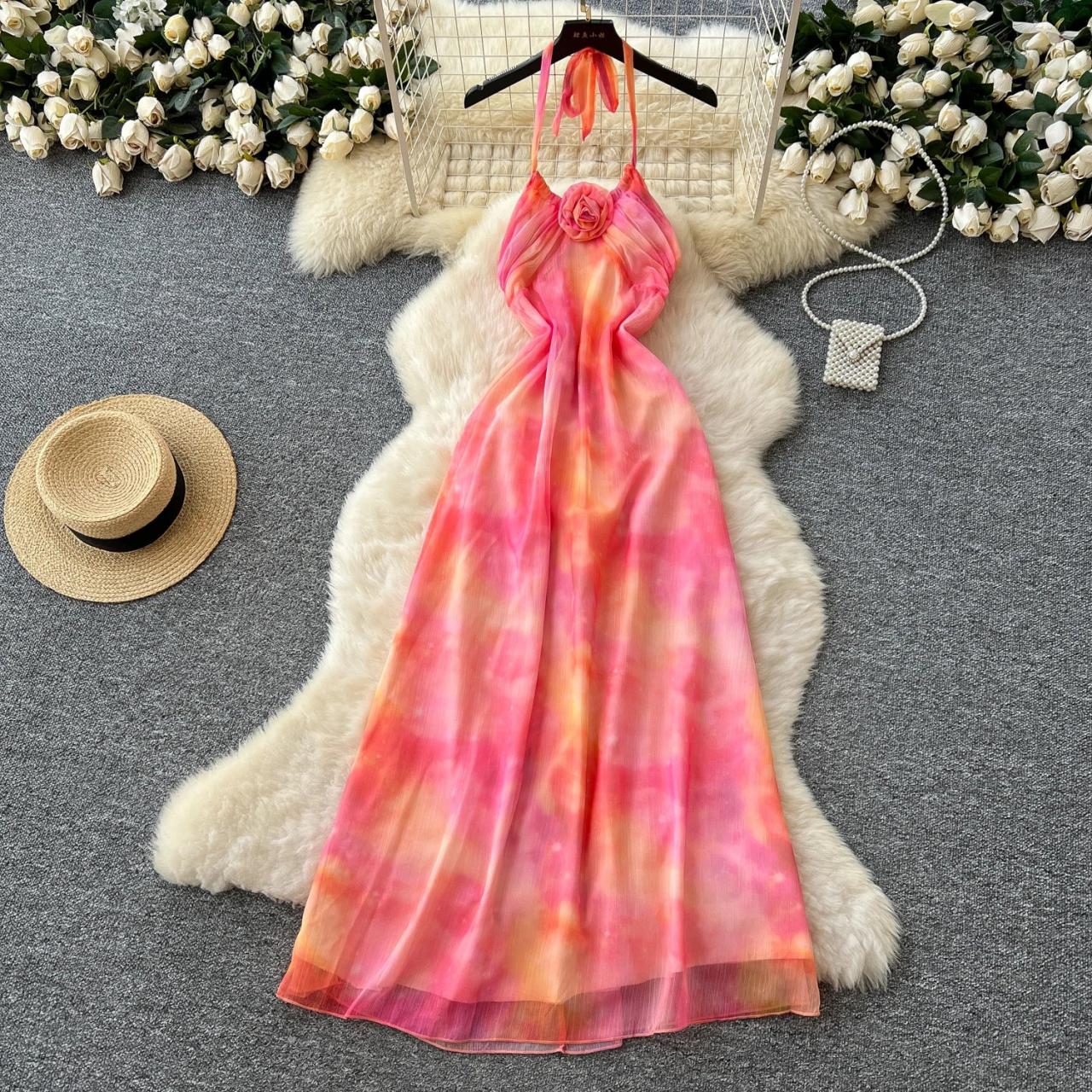 flowy halter neck maxi dress Mirella Plunge Halter Neck Maxi Dress