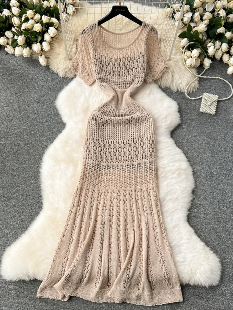pearl beaded maxi dress Amarie Maxi Dress in Beige and White Boho Print