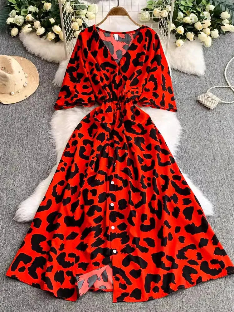 red leopard print wrap dress Patricia Burgundy Leopard Burnout Velvet Mesh Backless Maxi Dress