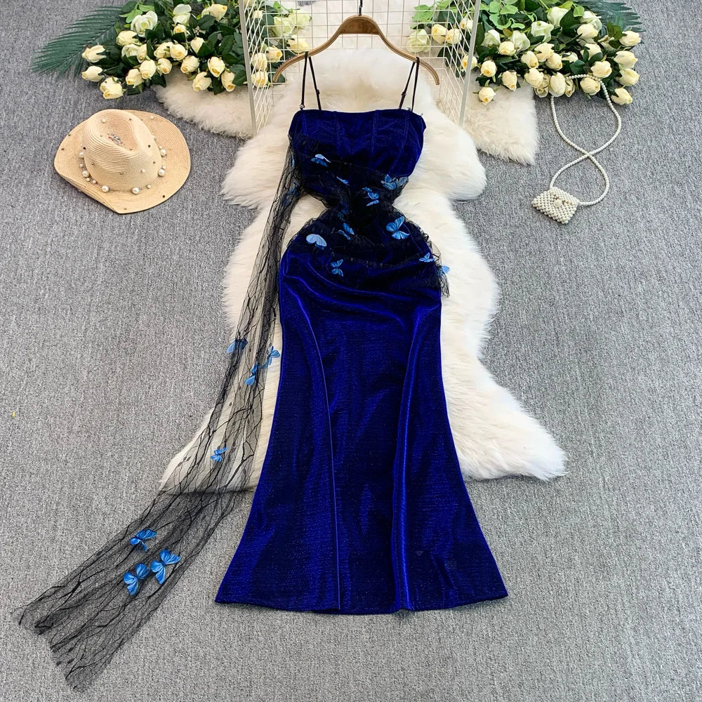chinese dress ladies La Femme 26115 Long Prom Dress Navy / 00